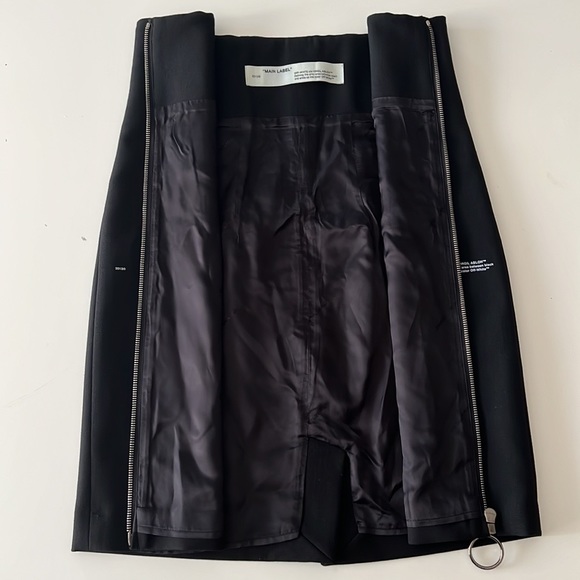 Off-White High-Rise Wool Pencil Skirt Formal Streetwear, US 6 - Picture 10 of 16